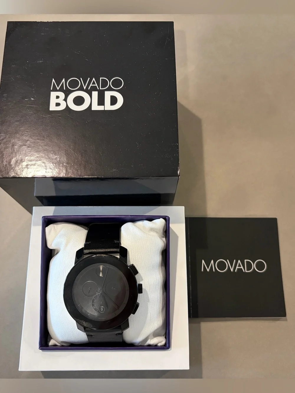 Movado Bold Men’s Black Chronograph Watch